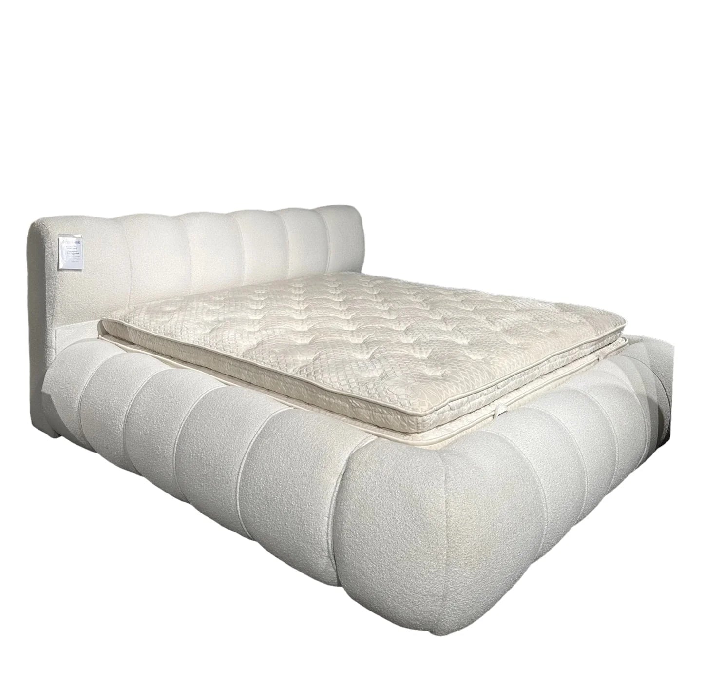 Boxspringbett Bomonti Teddy Weiß